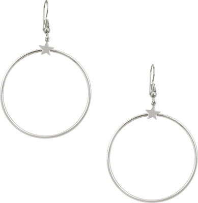 Shining Jewel Stylish Hoop Brass Hoop Earring