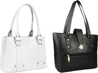 

Lady bar Shoulder Bag(White, Black), Black;white