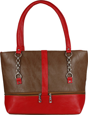 

Sumit Collection Hand-held Bag(Brown, Red)