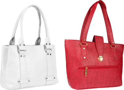 

Lady bar Shoulder Bag(White, Red), Red;white