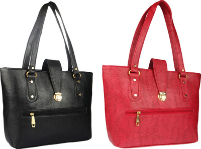 

Lady bar Shoulder Bag(Black, Red)