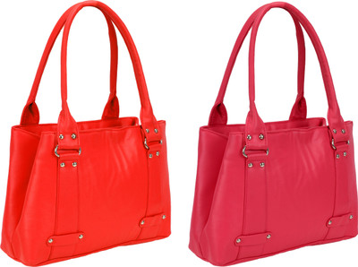 

Lady bar Shoulder Bag(Red, Pink), Pink;red