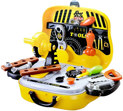 

V2 Collection's V2 Colletion's Portable Tool Set Toy with Briefcase, Accessories(Yellow)