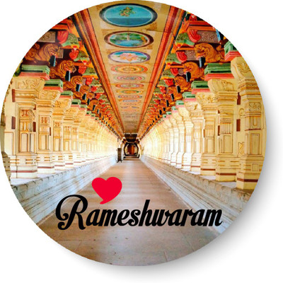 

Peacockride Love Rameshwaram Fridge Magnet Pack of 1(Multicolor)