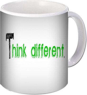 

Maison N Mode Think Diffrent Coffee Ceramic Mug(330 ml), Multicolor