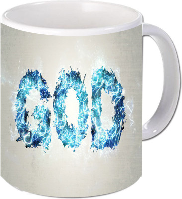 

Maison N Mode God Coffee Ceramic Mug(330 ml), Multicolor