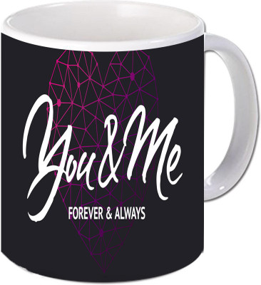 

Maison N Mode You & Me Coffee Ceramic Mug(330 ml), Multicolor