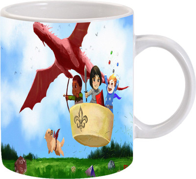 

Maison N Mode Fly Kids Coffee Ceramic Mug(330 ml), Multicolor