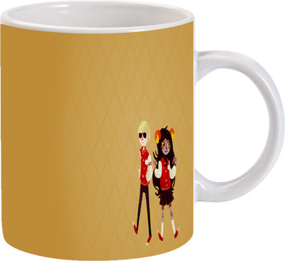 

Maison N Mode RockStar Couple Coffee mug Ceramic Mug(330 ml), Multicolor