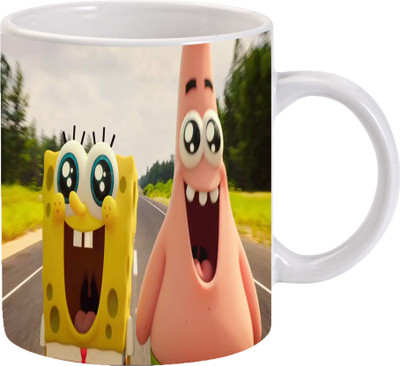 

Maison N Mode Laughing Cartoon Coffee Ceramic Mug(330 ml), Multicolor