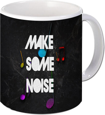 

Maison N Mode Make Some Noise Coffee Ceramic Mug(330 ml), Multicolor