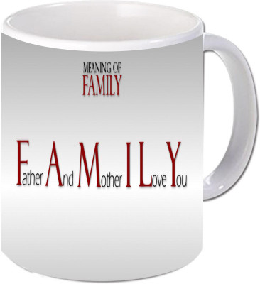 

Maison N Mode Mean Of Family Coffee Ceramic Mug(330 ml), Multicolor