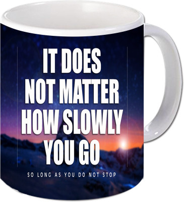 

Maison N Mode It Does Not Matter Coffee Ceramic Mug(330 ml), Multicolor