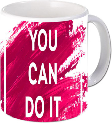 

Maison N Mode You Can Do It Coffee Ceramic Mug(330 ml), Multicolor