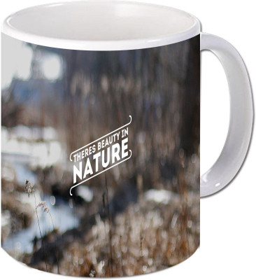 

Maison N Mode Theres Beauty In Natutre Coffee Ceramic Mug(330 ml), Multicolor