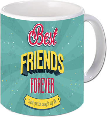 

Maison N Mode Best Friend Forever Coffee Ceramic Mug(330 ml), Multicolor