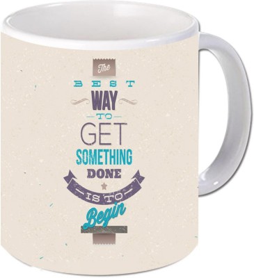 

Maison N Mode Way To Get Something Coffee Ceramic Mug(330 ml), Multicolor