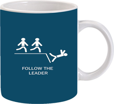 

Maison N Mode Follow The Leader Coffee Ceramic Mug(330 ml), Multicolor