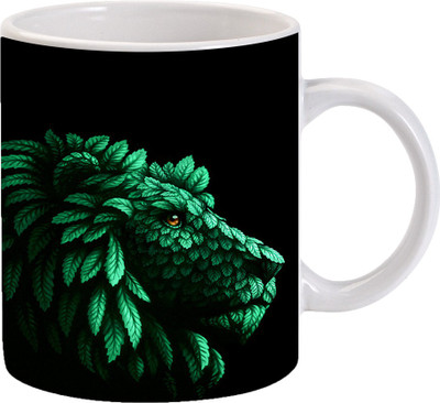 

Maison N Mode Graphic Animal Coffee Ceramic Mug(330 ml), Multicolor