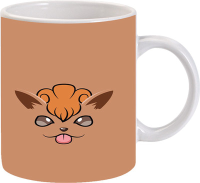 

Maison N Mode Cat Face Coffe Ceramic Mug(330 ml), Multicolor