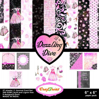 

Craftreat Pack Paper 6*6 Craft paper(Set of 9, Multicolor)