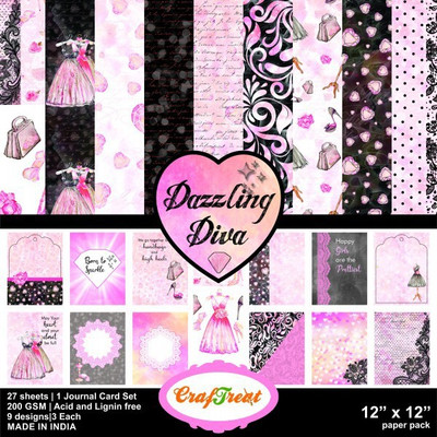 

Craftreat Pack Paper 12*12 Craft paper(Set of 9, Multicolor)