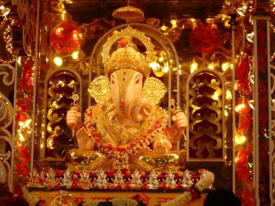 

KumkumArts Ganesh Jee Wall Sticker Poster 12 x 18 Inch HD Quality Material Gloss Paper. Paper Print(18 inch X 12 inch, Rolled)