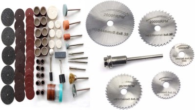 Digital Craft 111pcs Grinding Polishing Buffing & metal cutting Accessories Set & other rotary tools with 3mm shank Rotary Bit Set(111 Bits)