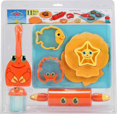 

MELISSA AND DOUG Seaside Sidekicks Sand Cookie Set Sandbox