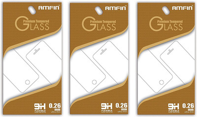 AMFIN Tempered Glass Guard for Lenovo K8 Plus(Pack of 3)