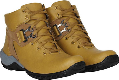 

Oladin Mens Synthetic leather Trekking Boots Boots For Men(Tan