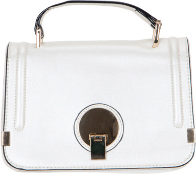 

crawler Girls Casual White Leatherette Sling Bag