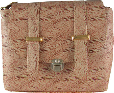 

MTE Women Casual Beige Leatherette Sling Bag