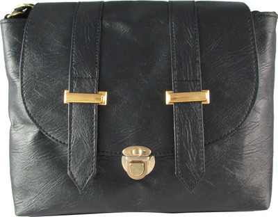 

MTE Women Casual Black Leatherette Sling Bag