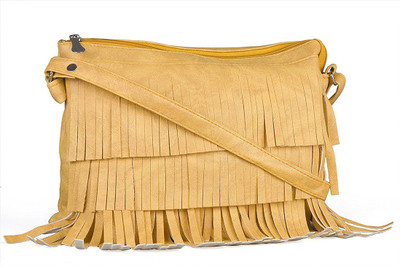 

Groovy Women Casual Yellow PU Sling Bag