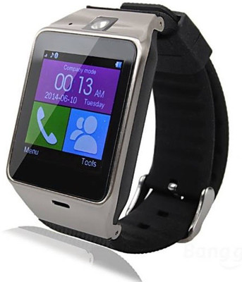 

RASU Certified Bluetooth Smart Watch Phone [M9Sw041] With Camera & Sim Card Compatible with LYF Smartphones Black Smartwatch(Black Strap M)