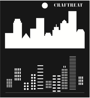 

CrafTreat CTS054 City Scape Layered Stencil(Pack of 1, 6x6 inch)