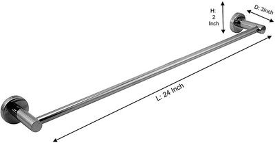 

Klaxon Calibo Towel Rail 9.44 inch 1 Bar Towel Rod(Stainless Steel Pack of 1)