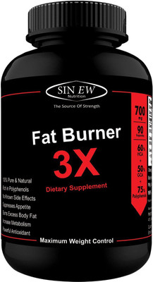 

Sinew Nutrition Natural Fat Burner 3X (Green Tea, Green Coffee & Garcinia Cambogia Extract) - 700 mg (90 Veg Capsules)(90)