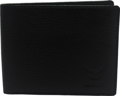 

Hidelink Men Black Genuine Leather Wallet(5 Card Slots)