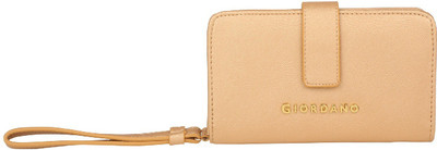 

Giordano Women Casual Beige Genuine Leather Wallet(5 Card Slots), Gold