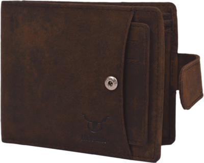

Hidelink Men Casual Brown Genuine Leather Wallet(8 Card Slots), Dark brown