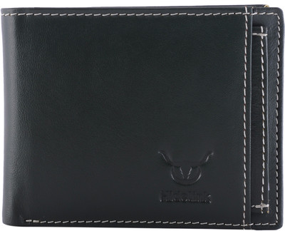 

Hidelink Men Green Genuine Leather Wallet(5 Card Slots)