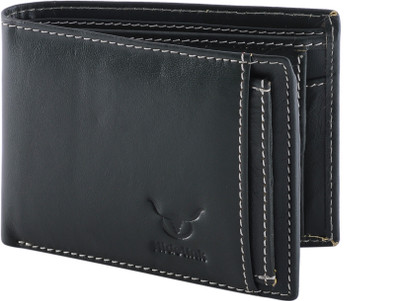 

Hidelink Men Green Genuine Leather Wallet(5 Card Slots)