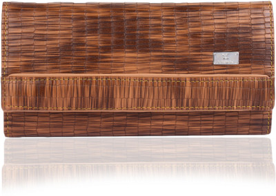 K London Women Brown, Beige Artificial Leather Wallet(4 Card Slots)