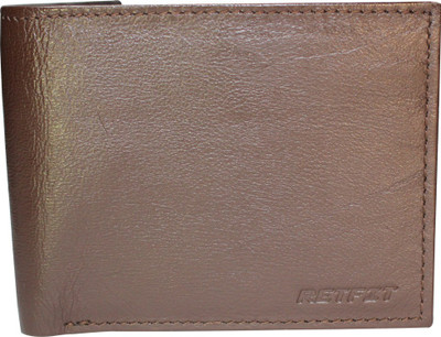 

Retfit Men Brown Genuine Leather Wallet(8 Card Slots)