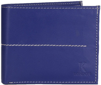 

K London Men Casual, Formal Blue Artificial Leather, Fabric Wallet(3 Card Slots)