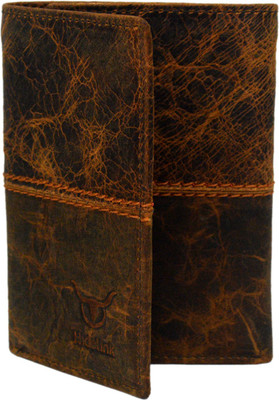 

Hidelink Men Brown Genuine Leather Wallet(6 Card Slots)