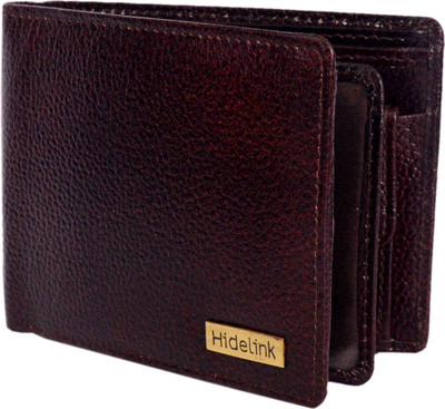 

Hidelink Men Casual Brown Genuine Leather Wallet(4 Card Slots)