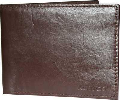 

Retfit Men Brown Genuine Leather Wallet(8 Card Slots)